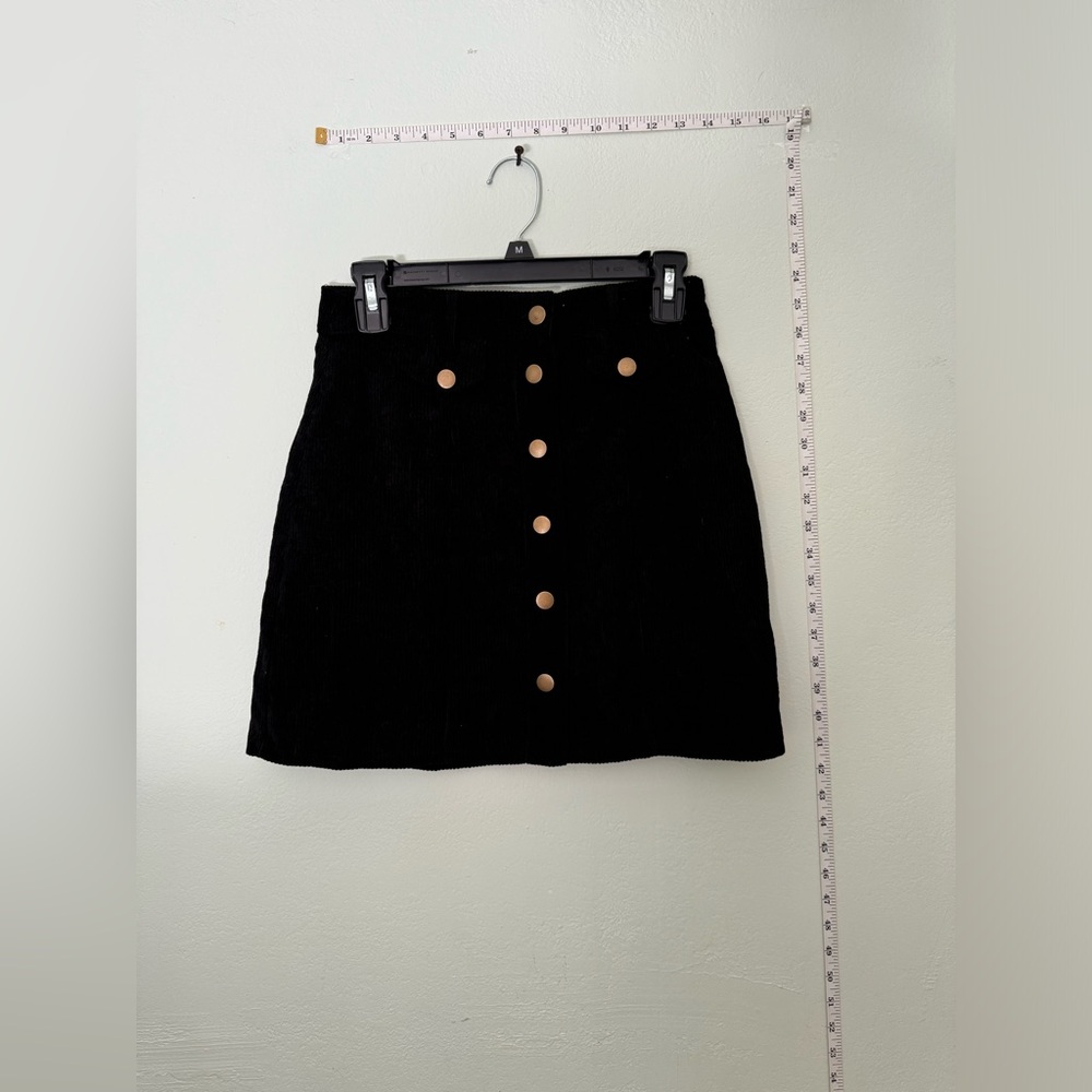 Boohoo corduroy black skirt